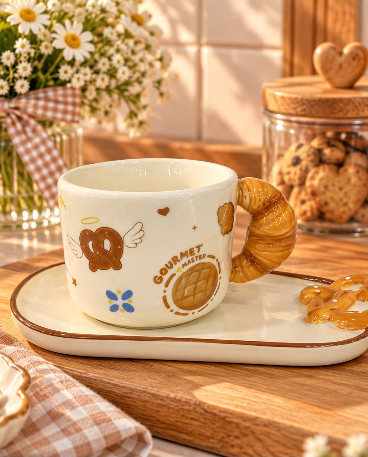 Croissant Gourmet Cup & Tray Set