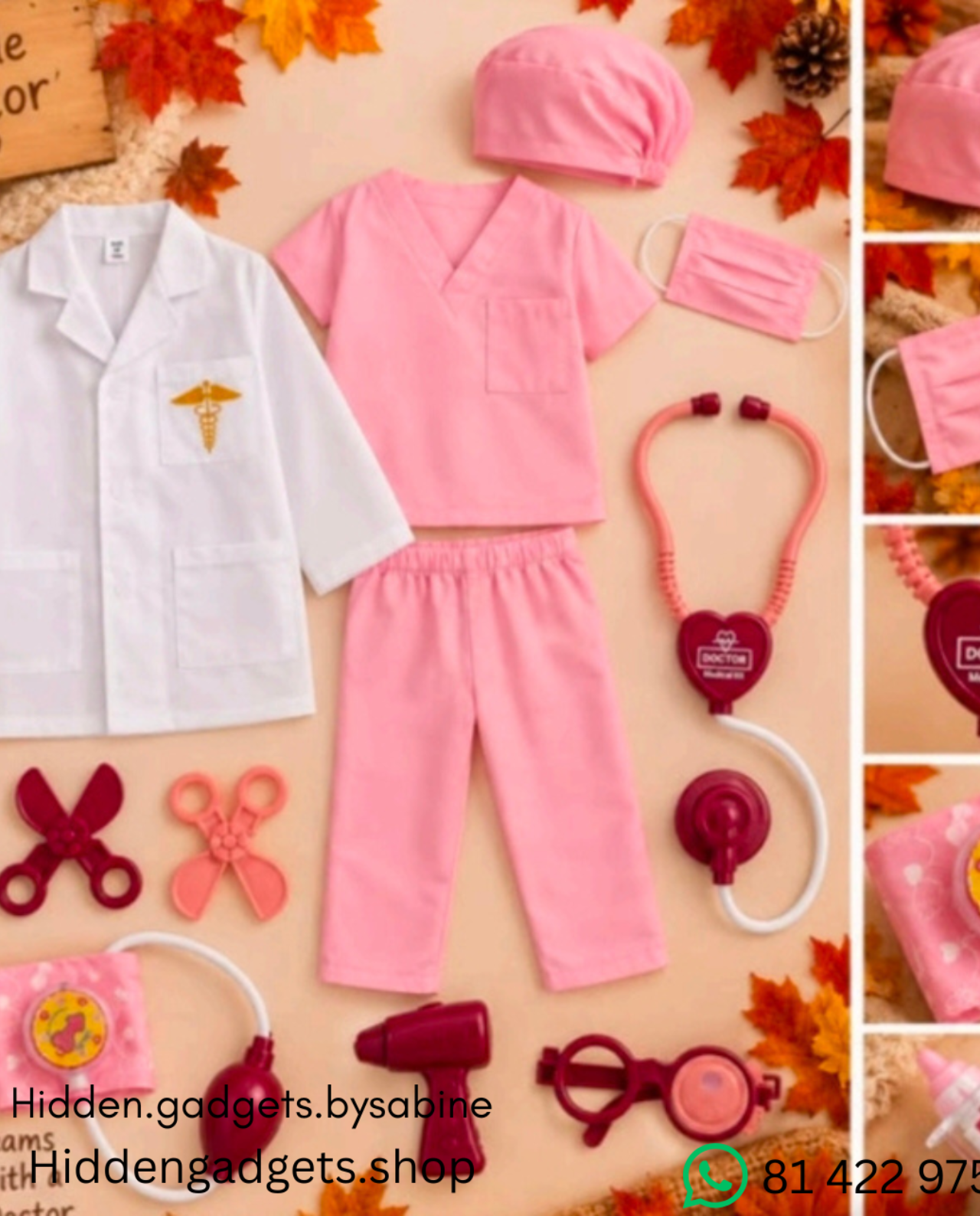 Kids Doctor Costume Set – Pink & Green