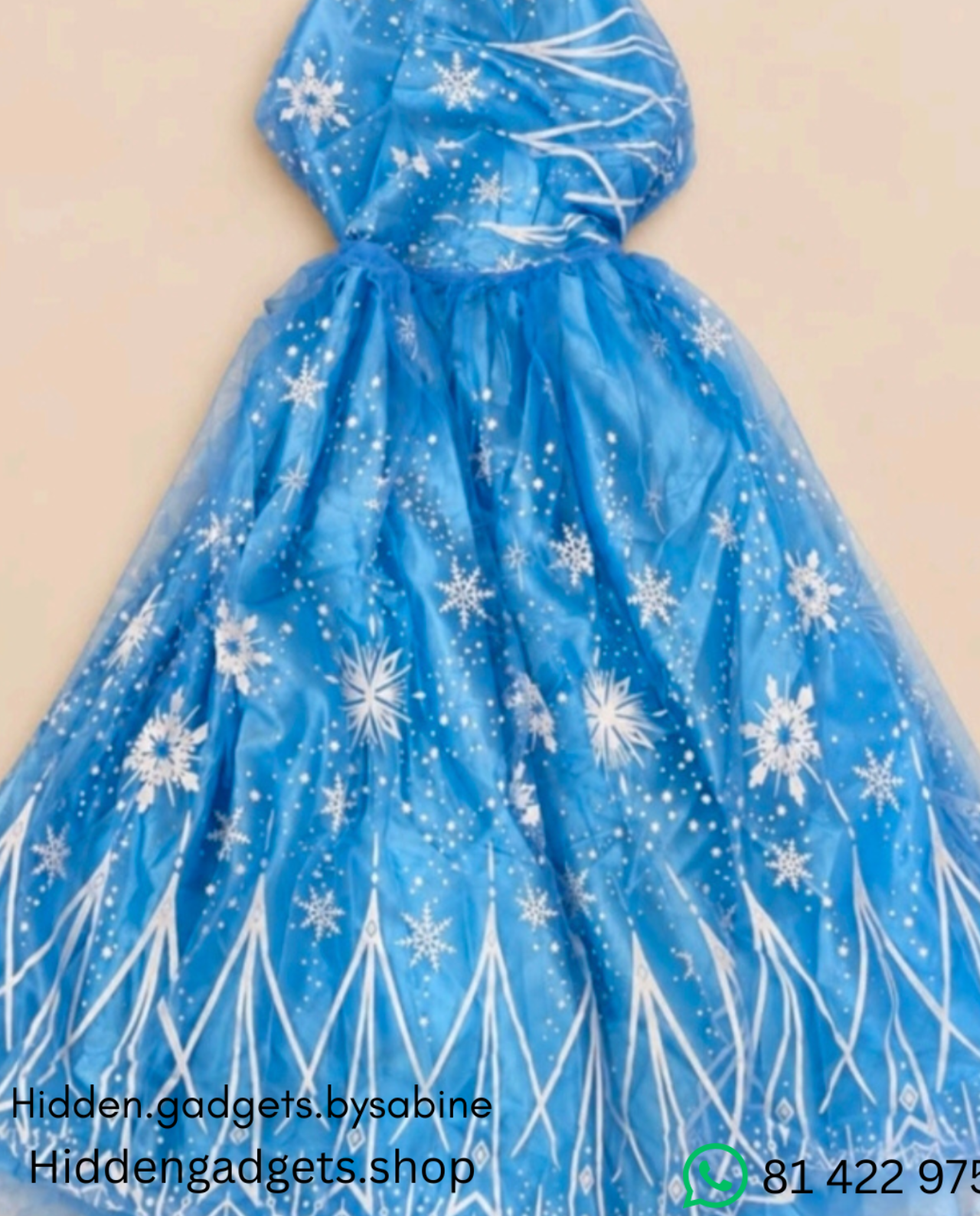 Kids Frozen-Inspired Princess Costume with Cape – Blue