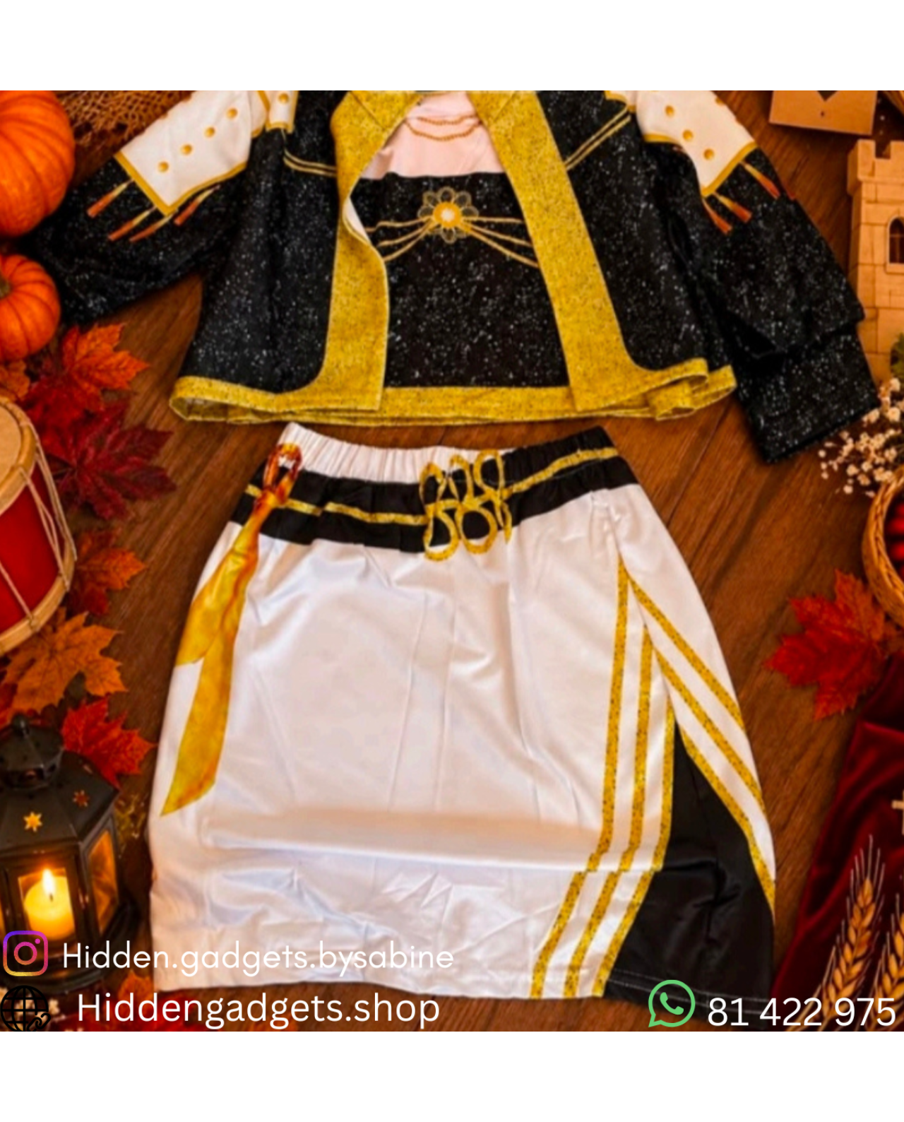 Kids K-Pop Demon Hunters Halloween Costume – Black & Gold 🖤✨