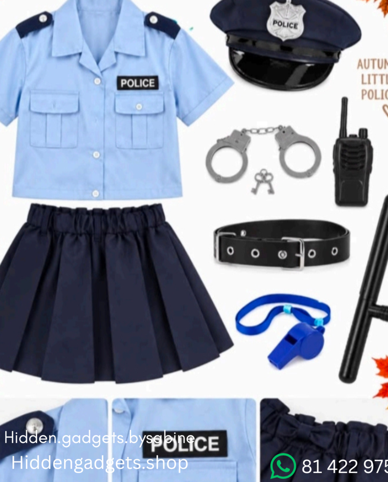 Kids Police Officer Halloween Costume – Blue Uniform