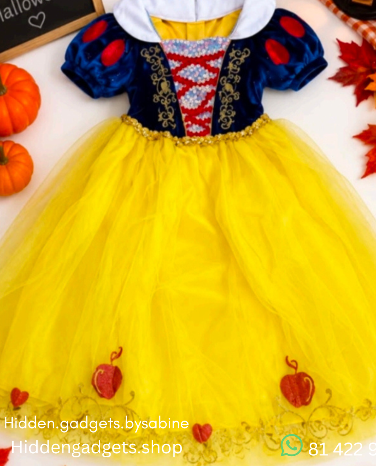 Kids Snow White Princess Costume – Yellow & Blue 🍎✨