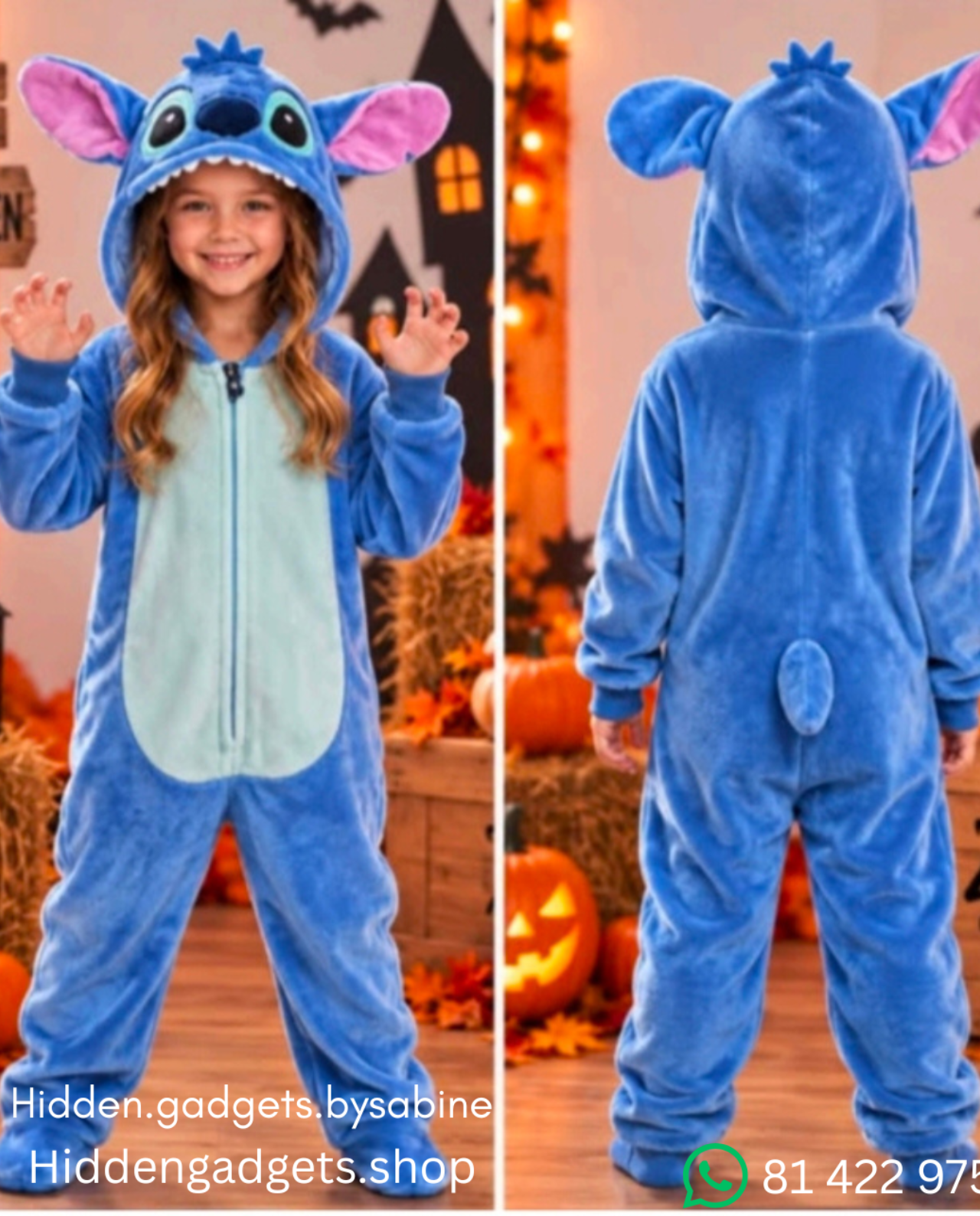 Kids Stitch Onesie Costume – Blue